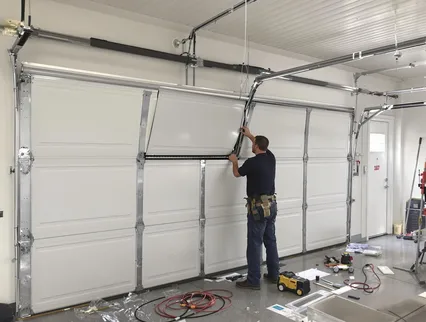 Garage Door Section Replacement in Copley