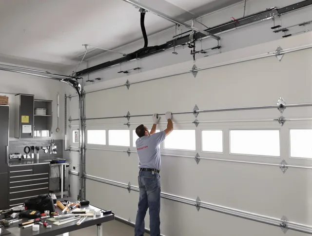 Garage Door Track Repair in Copley