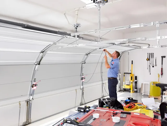 Garage door cable repair service by Copley Garage Door Repair in Copley