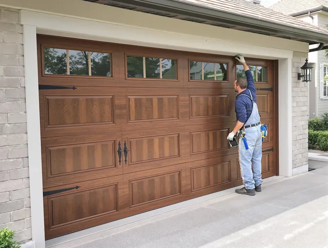 Custom garage door showcase by Copley Garage Door Repair in Copley