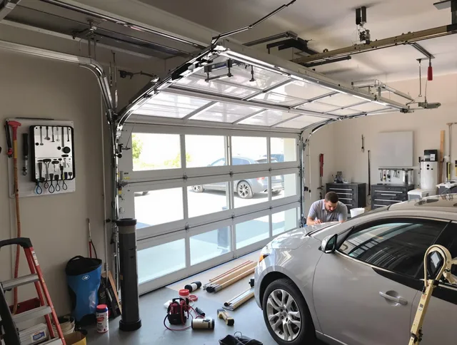 Garage door noise reduction service by Copley Garage Door Repair in Copley
