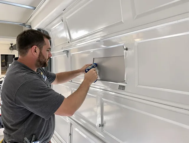 Garage door panel repair by Copley Garage Door Repair in Copley