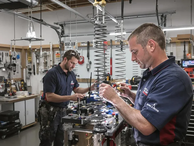 Garage door spring repair service by Copley Garage Door Repair in Copley